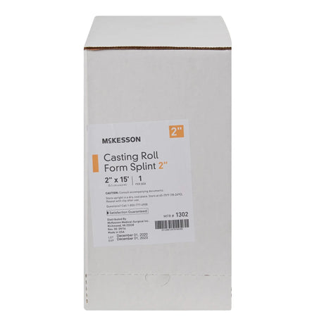 McKesson White Casting Roll Form Splints, 2 Inch x 15 Foot McKesson