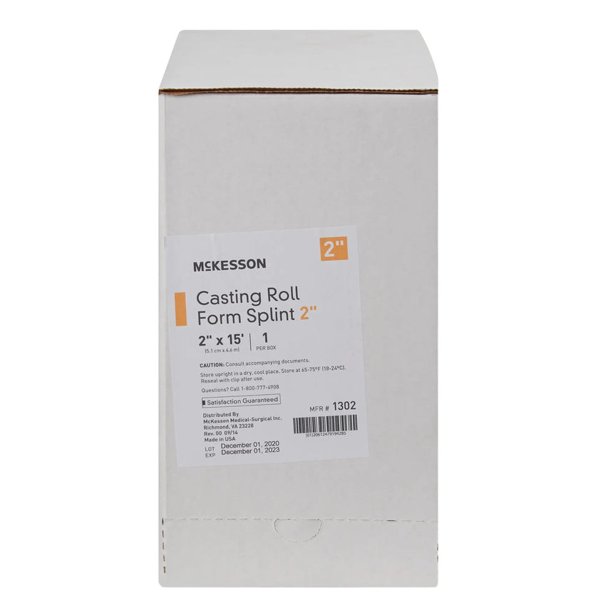 McKesson White Casting Roll Form Splints, 2 Inch x 15 Foot McKesson