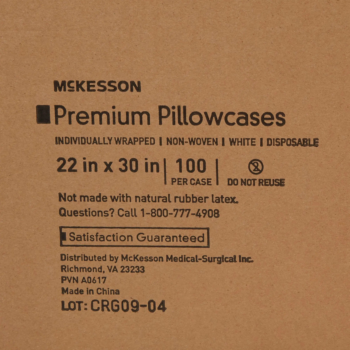 McKesson White Nonwoven Pillowcase, 22 x 30 Inch McKesson