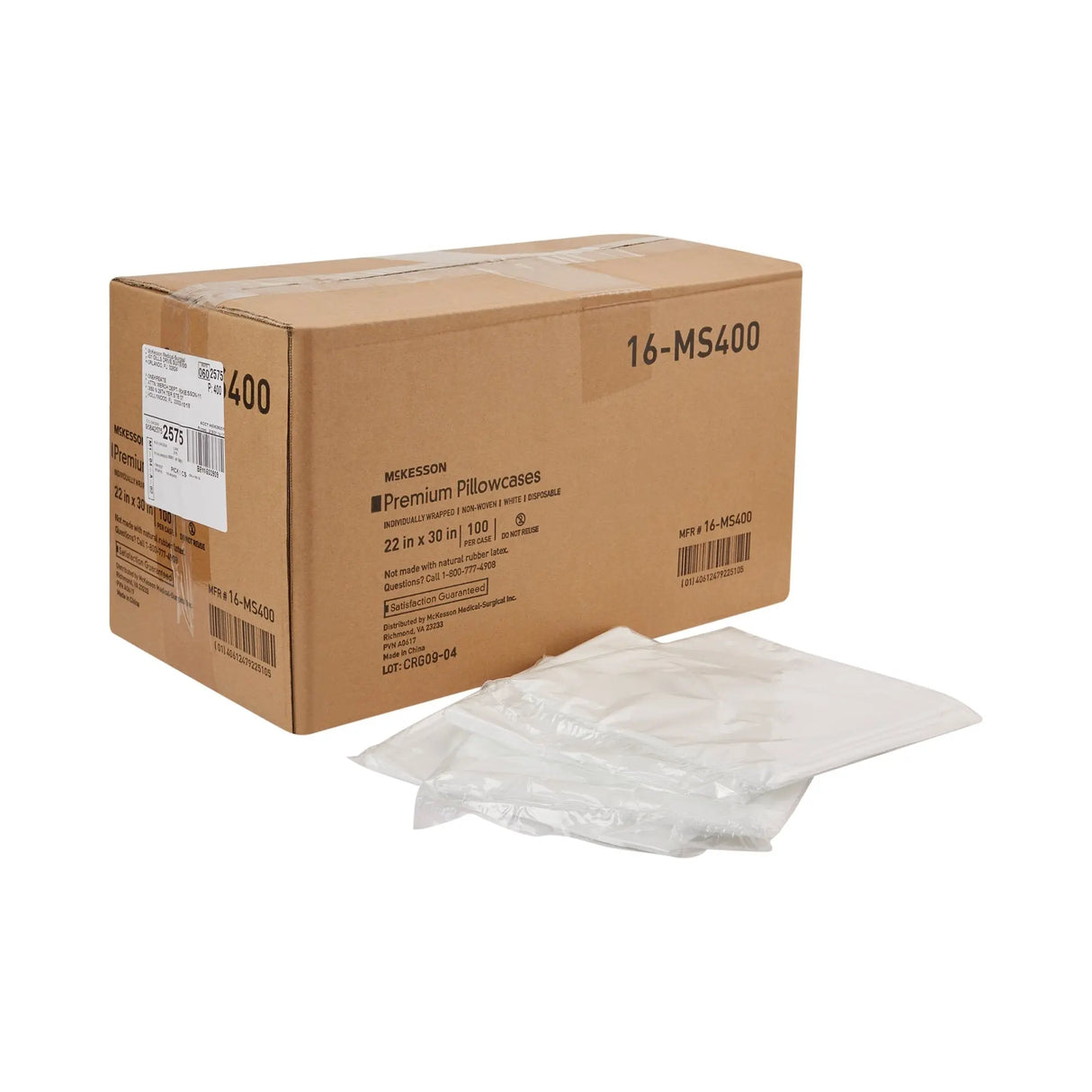 McKesson White Nonwoven Pillowcase, 22 x 30 Inch McKesson