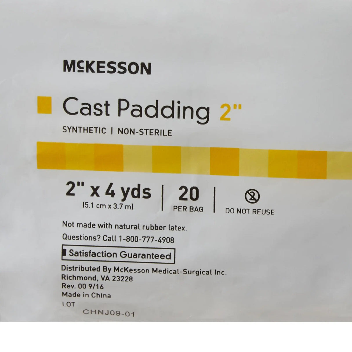 McKesson White Polyester Cast Padding, 2 Inch x 4 Yard - getMovility