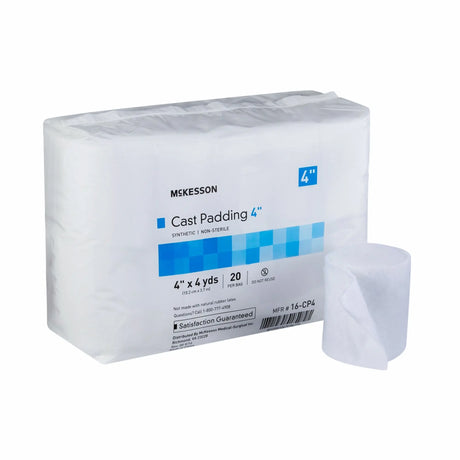 McKesson White Polyester Cast Padding, 4 Inch x 4 Yard - getMovility