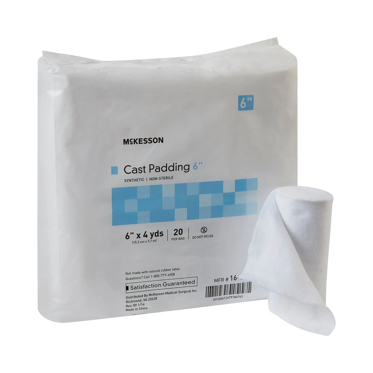 McKesson White Polyester Cast Padding, 6 Inch x 4 Yard McKesson