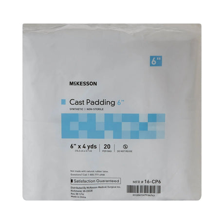 McKesson White Polyester Cast Padding, 6 Inch x 4 Yard McKesson