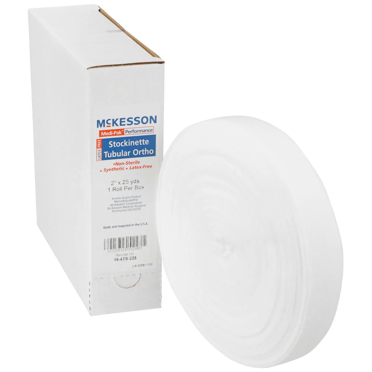 McKesson White Polyester Tubular Stockinette, 2 Inch x 25 Yard McKesson