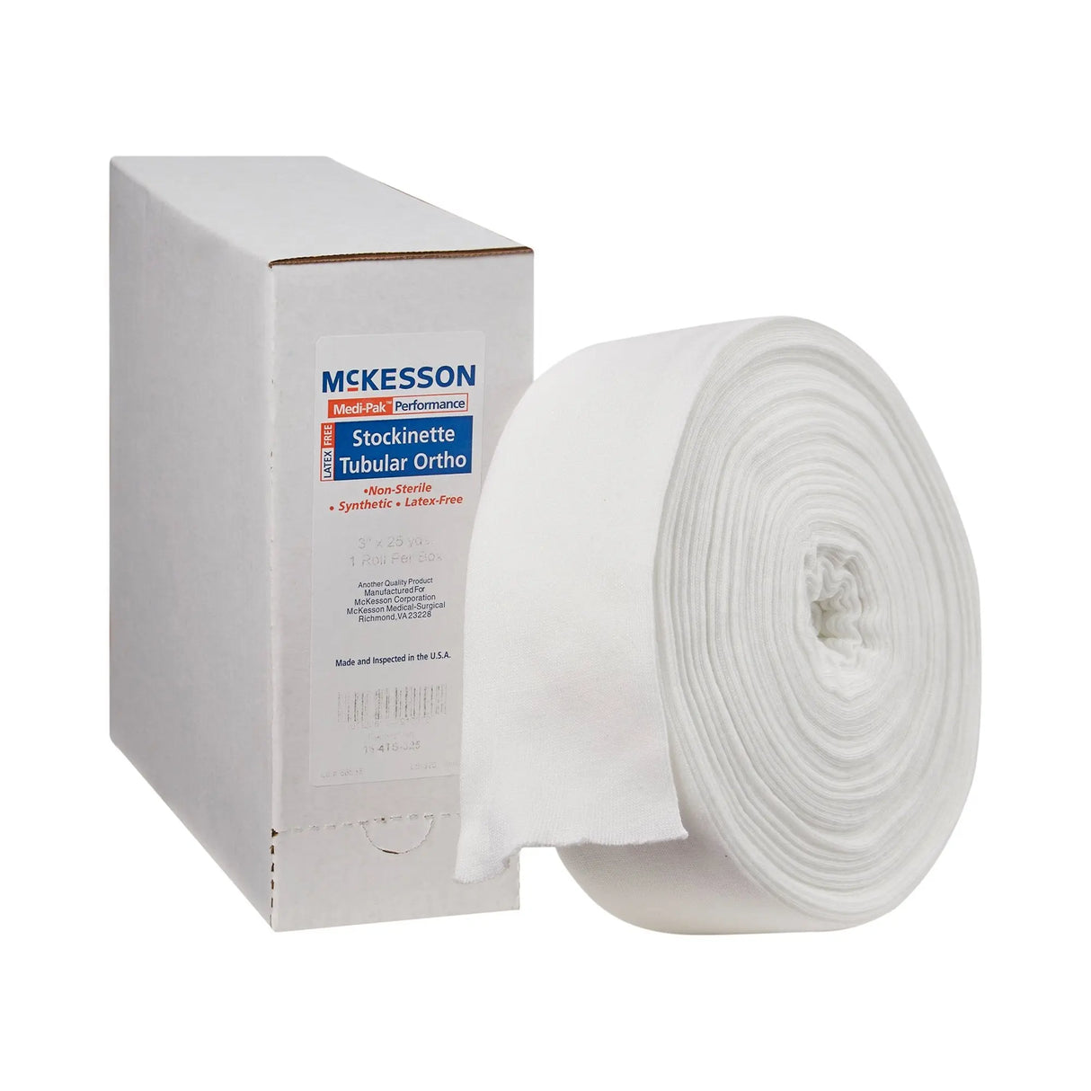 McKesson White Polyester Tubular Stockinette, 3 Inch x 25 Yard McKesson