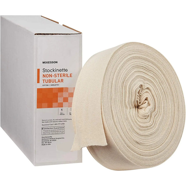 McKesson White Polyester Tubular Stockinette, 6 Inch x 25 Yard McKesson