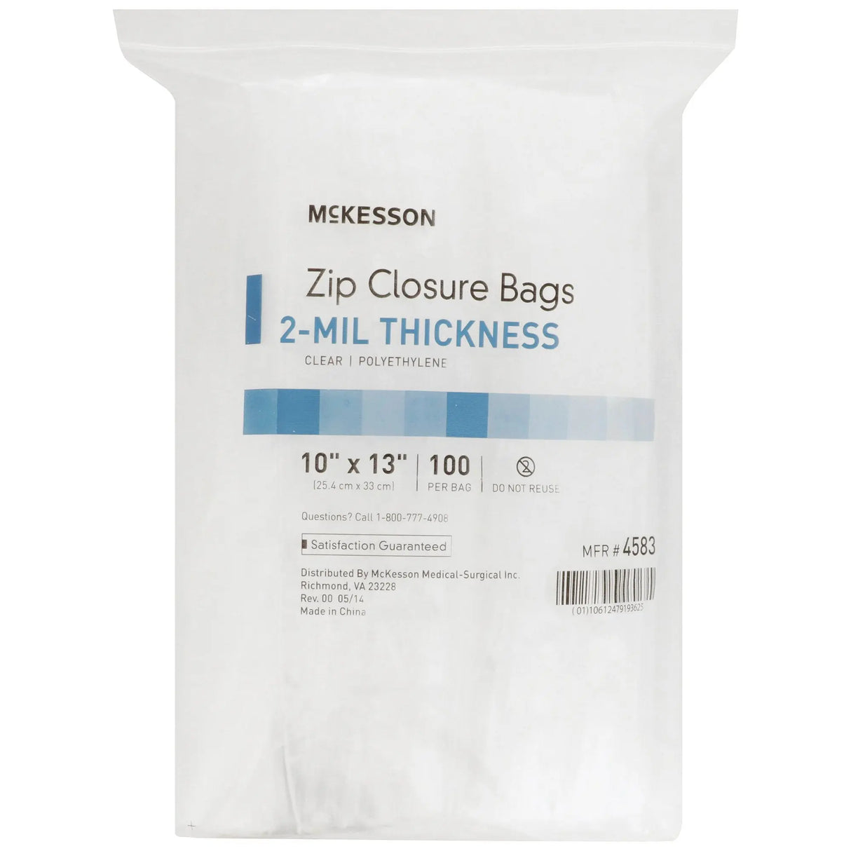 McKesson Zip Closure Bag, 10 X 13 Inches McKesson