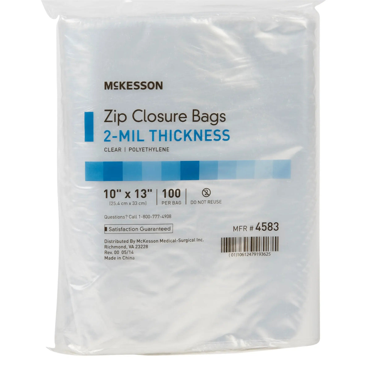 McKesson Zip Closure Bag, 10 X 13 Inches McKesson