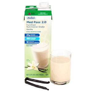 Med Pass® 2.0 Vanilla Fortified Nutritional Shake, 32 ounce carton Med Pass® 2.0