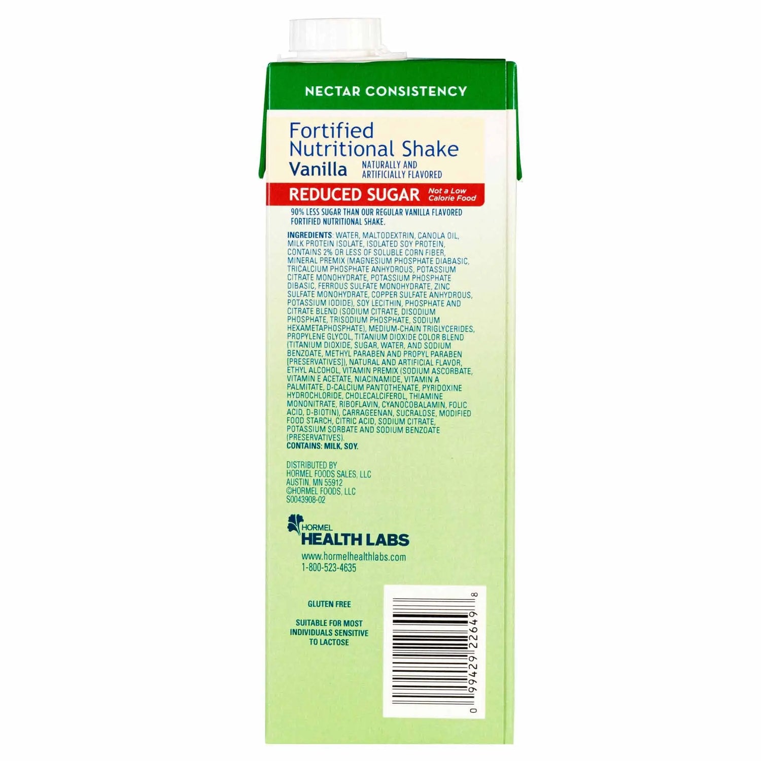 Med Pass® Reduced Sugar Vanilla Fortified Nutritional Shake, 32 oz. Carton Med Pass® Reduced Sugar