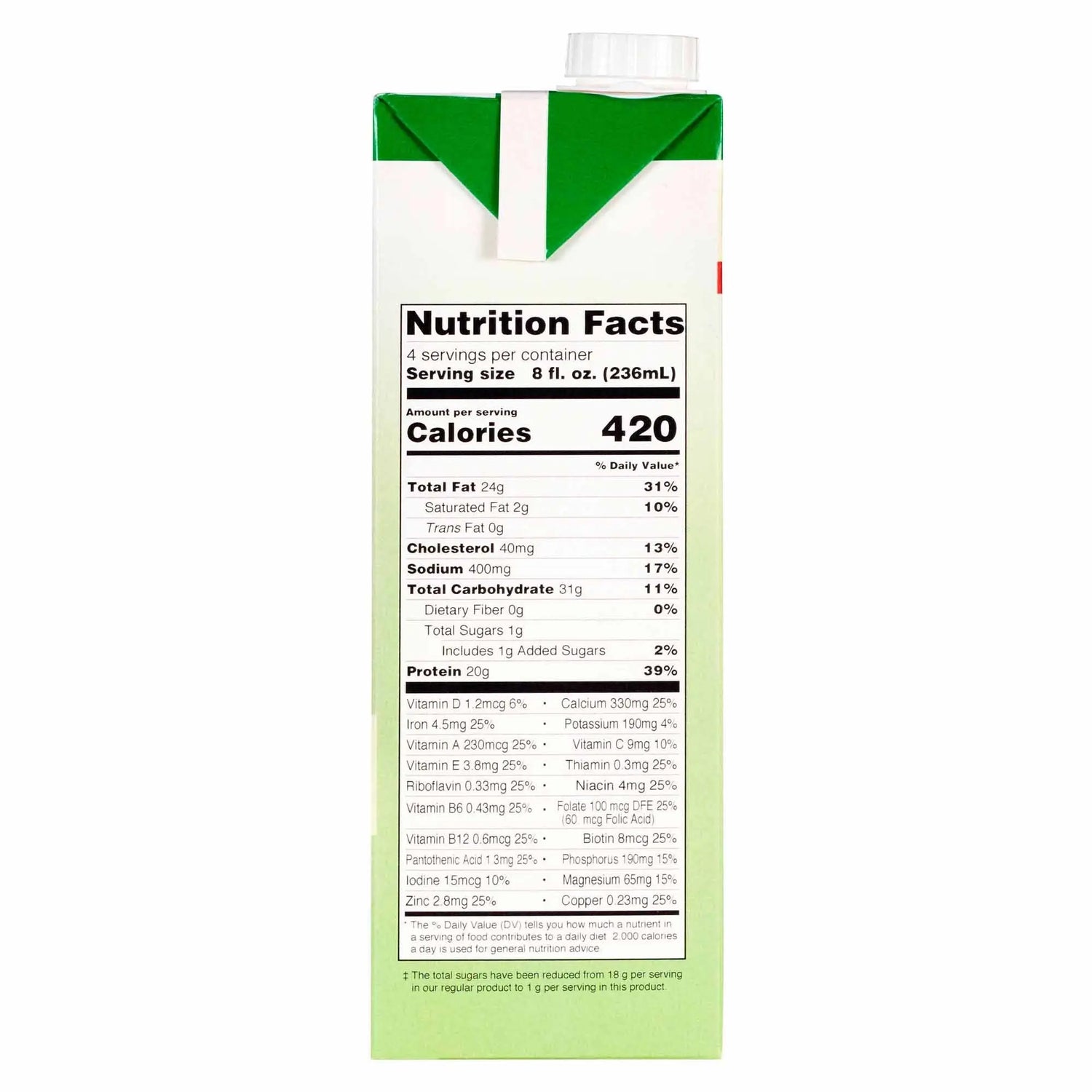 Med Pass® Reduced Sugar Vanilla Fortified Nutritional Shake, 32 oz. Carton Med Pass® Reduced Sugar