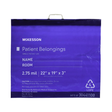 Medi-Pak™ Performance Patient Belongings Bag McKesson