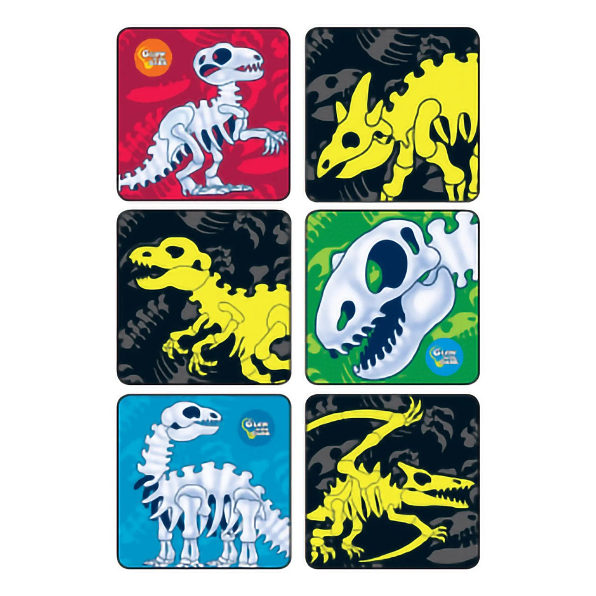 Medibadge® Glow-In-The-Dark Dinosaur Bones Stickers Kids Love Stickers®