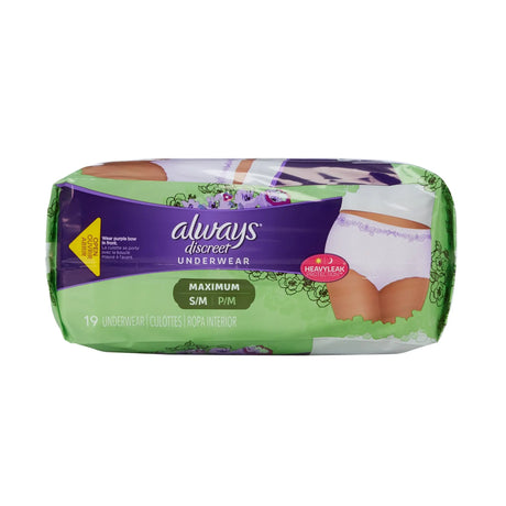 Always® Discreet Maximum Absorbent Underwear, Small / Medium Always® Discreet