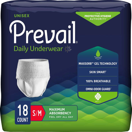 Prevail® Maximum Absorbent Underwear, Small / Medium Prevail®