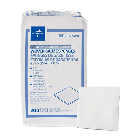 Medline Gauze Sponge, 4 x 4 Inch, 8-Ply Medline