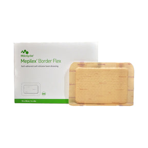 Mepilex® Border Flex Adhesive with Border Foam Dressing, 6 x 8 Inch Mepilex® Border Flex