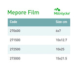 Mepore® Film Transparent Film Dressing, 6 x 8½ Inch Mepore® Film