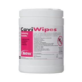 Metrex CaviWipes Surface Disinfectant Alcohol-Based Wipes, Non-Sterile, Disposable, Alcohol Scent, Canister, 6 X 6.75 Inch CaviWipes™