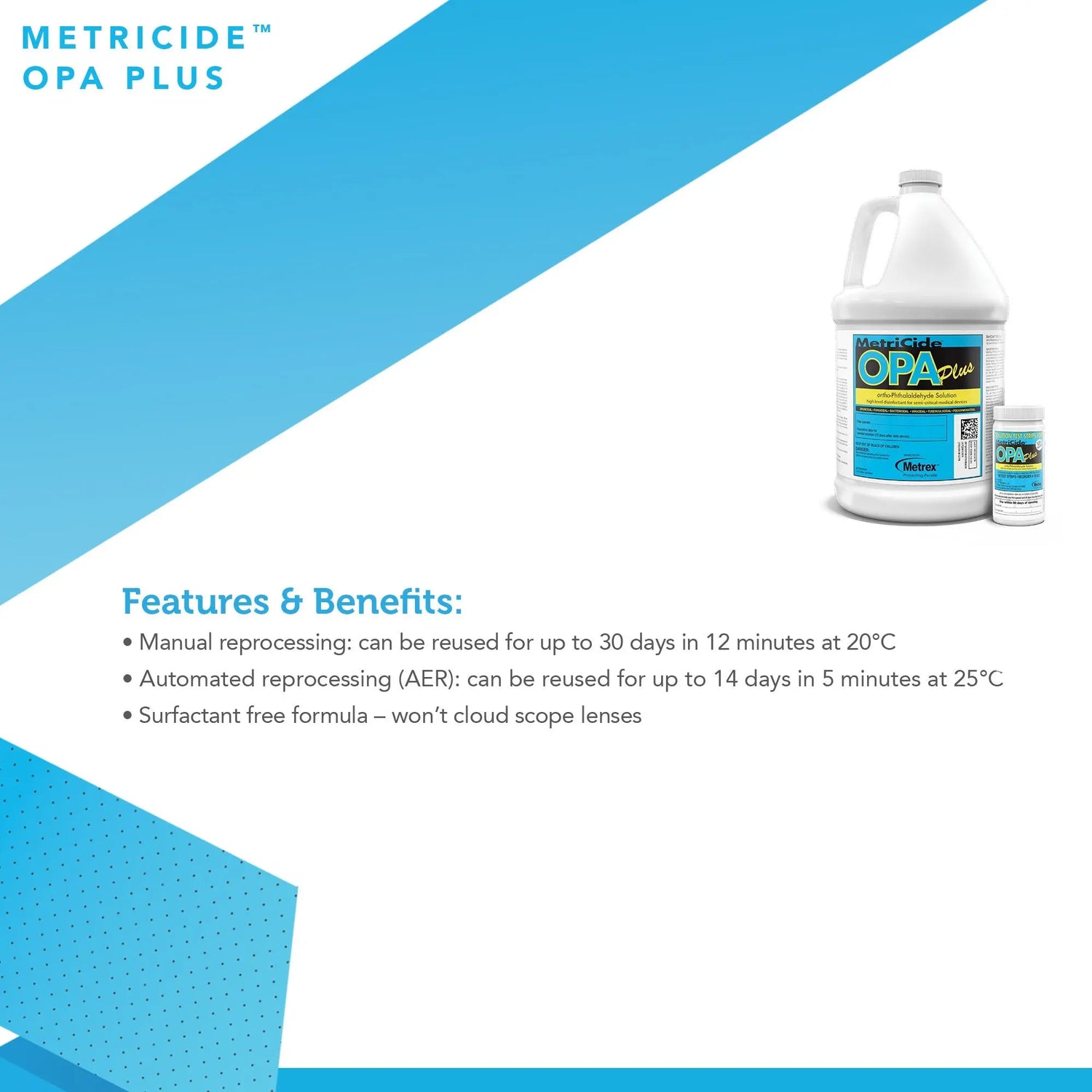 MetriCide® OPA Plus OPA High-Level Disinfectant,1 gal Jug MetriCide™ OPA Plus