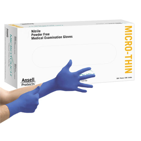 Micro-Touch® Micro-Thin Nitrile Exam Glove, Small, Blue Micro-Touch® Micro-Thin