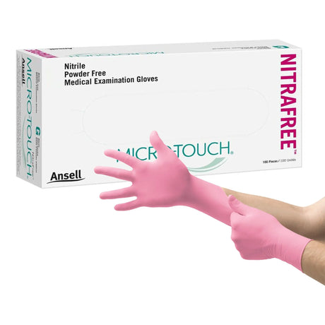 Micro-Touch® NitraFree™ Nitrile Exam Glove, Extra Small, Pink Micro-Touch® NitraFree™