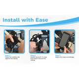 Mobility Aid Combo Pack, Cup Holder, Phone Grip, Bag Hooks Easy Mobility