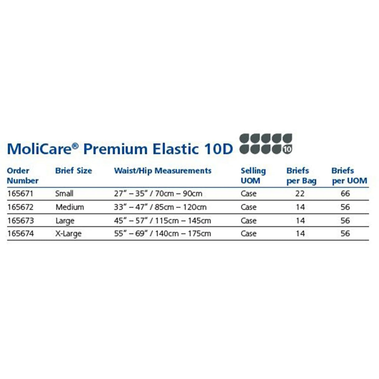 MoliCare® Premium Elastic Incontinence Brief, 10D, Large MoliCare® Premium Elastic 10D