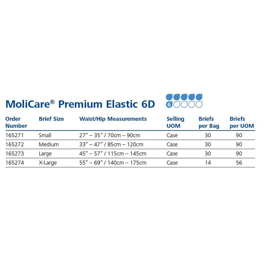 MoliCare® Premium Elastic Incontinence Brief, 6D, Large MoliCare® Premium Elastic 6D