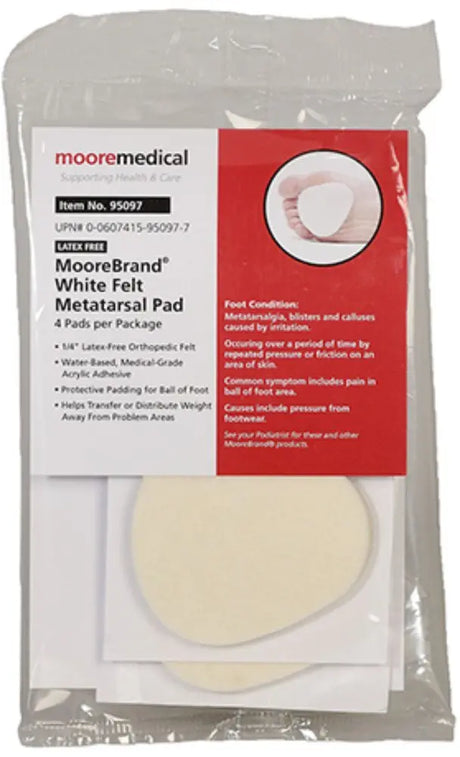 MooreBrand White Felt Metatarsal Pad McKesson Pedi-Pads