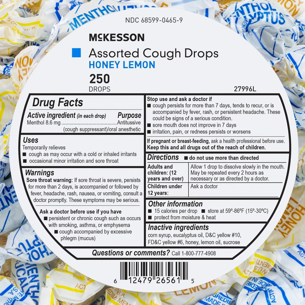 MooreBrand® Assorted Flavors Cold and Cough Drops McKesson Brand