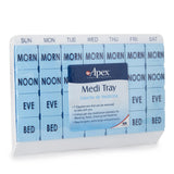 Apex Medi Tray Pill Organizer, Days of the Week / Morn, Noon, Eve, Bed Medi Tray