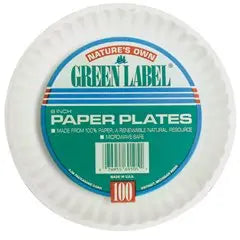 Nature's Own Green Label Paper Plate AJM Packaging Corporation