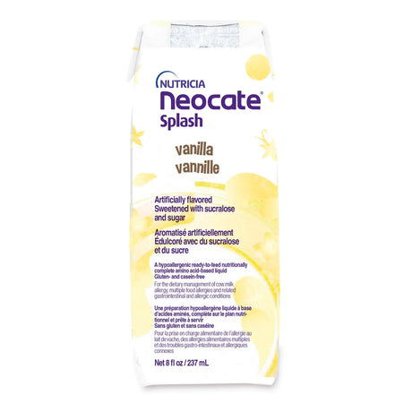 Nutricia Neocate® Splash – Amino Acid–based Liquid for the Dietary Management of Cow's Milk Allergy and Other Allergies, Vanilla Flavor Neocate® Splash