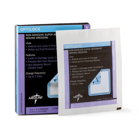 Optilock Super Absorbent Dressing, 4 x 4 Inch OptiLock®