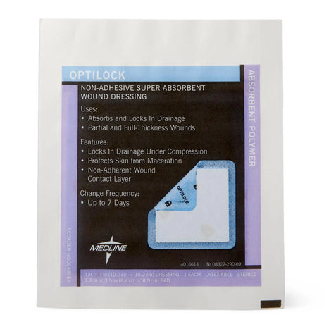 Optilock Super Absorbent Dressing, 4 x 4 Inch OptiLock®