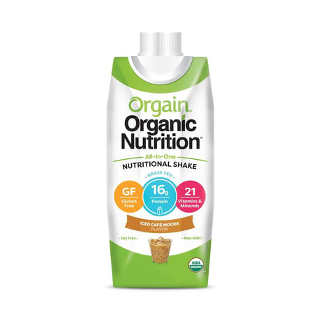 Orgain® Organic Nutrition™ Iced Café Mocha Nutritional Shake, 11-ounce carton Orgain® Organic Nutritional Shake