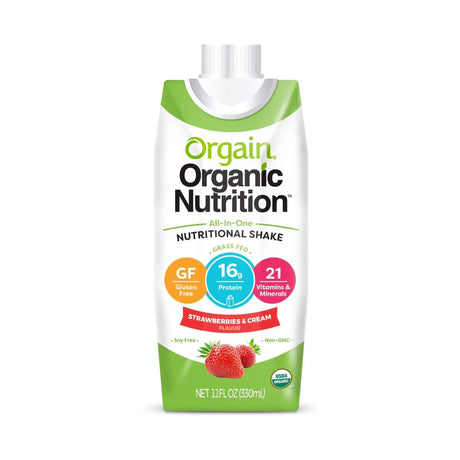 Orgain® Organic Nutrition™ Strawberry Nutritional Shake, 11-ounce carton Orgain® Organic Nutritional Shake