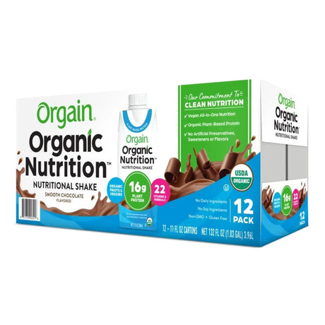 Orgain® Organic Nutrition™ Vegan Chocolate Nutritional Shake, 11-ounce carton Organic Nutrition™ Vegan