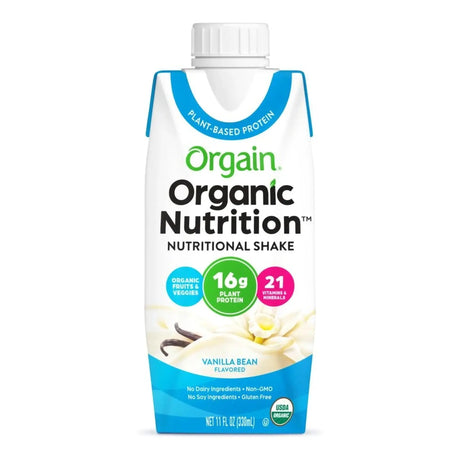 Orgain® Organic Nutrition™ Vegan Vanilla Nutritional Shake, 11-ounce carton Organic Nutrition™ Vegan