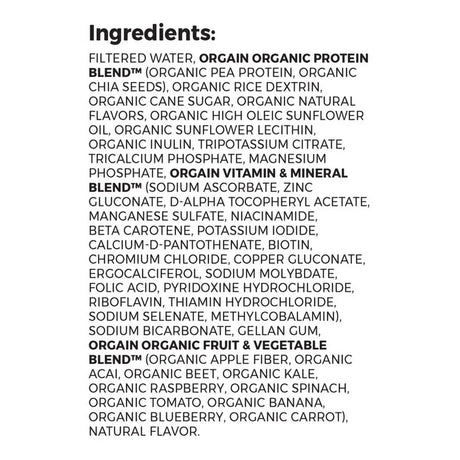 Orgain® Organic Nutrition™ Vegan Vanilla Nutritional Shake, 11-ounce carton Organic Nutrition™ Vegan