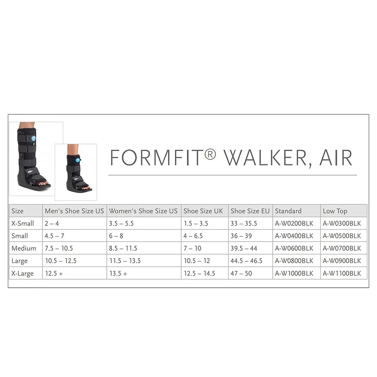 Ossur Formfit® Low Top Air Walker Boot, Large Formfit® Walker Air