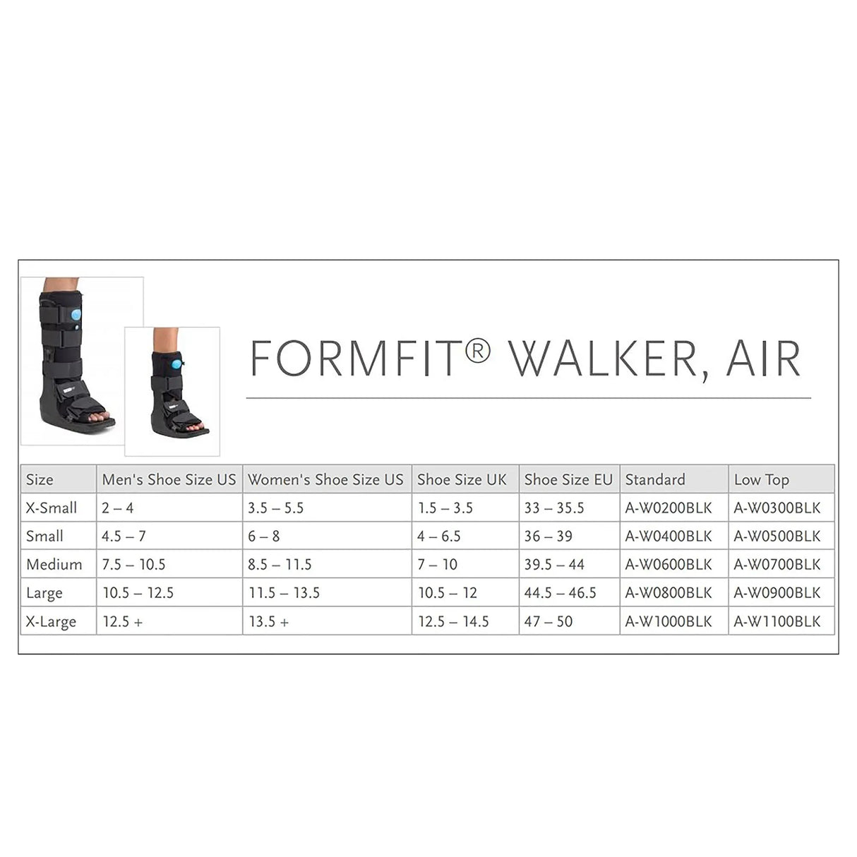 Ossur Formfit® Low Top Air Walker Boot, Small Formfit® Walker Air