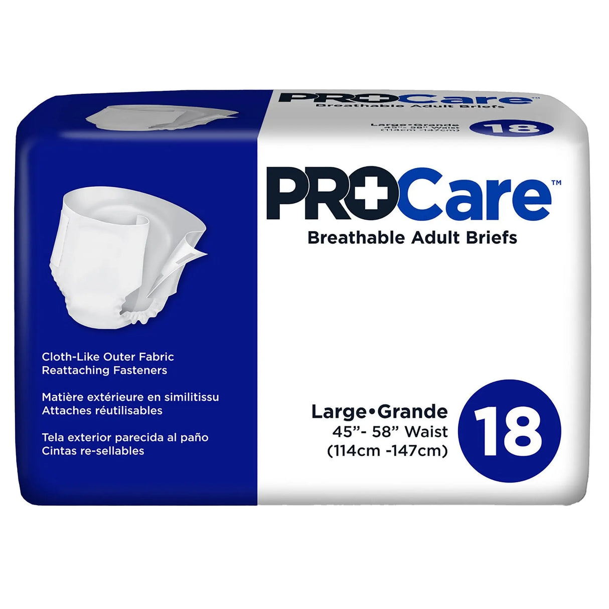 PROCare™ Breathable Adult Incontinence Briefs, Large ProCare™