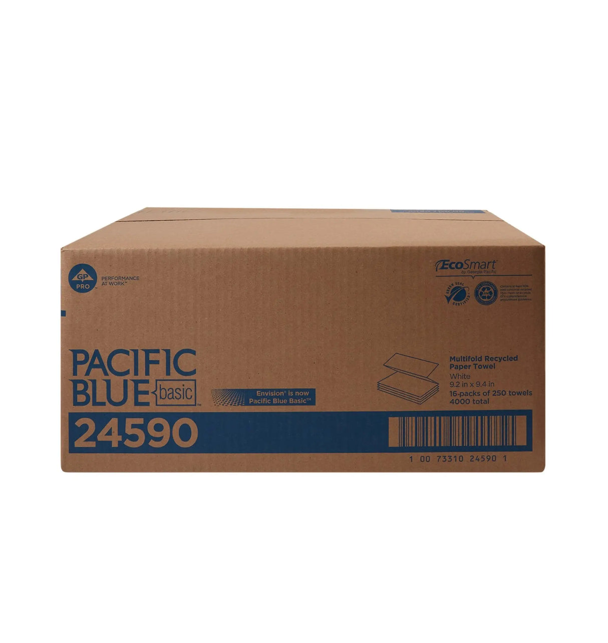 Pacific Blue Basic™ Recycled Multi-Fold Paper Towel, 250 Sheets per Pack Pacific Blue Basic™