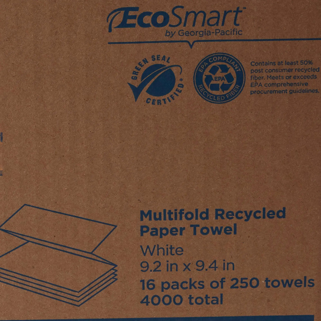 Pacific Blue Basic™ Recycled Multi-Fold Paper Towel, 250 Sheets per Pack Pacific Blue Basic™