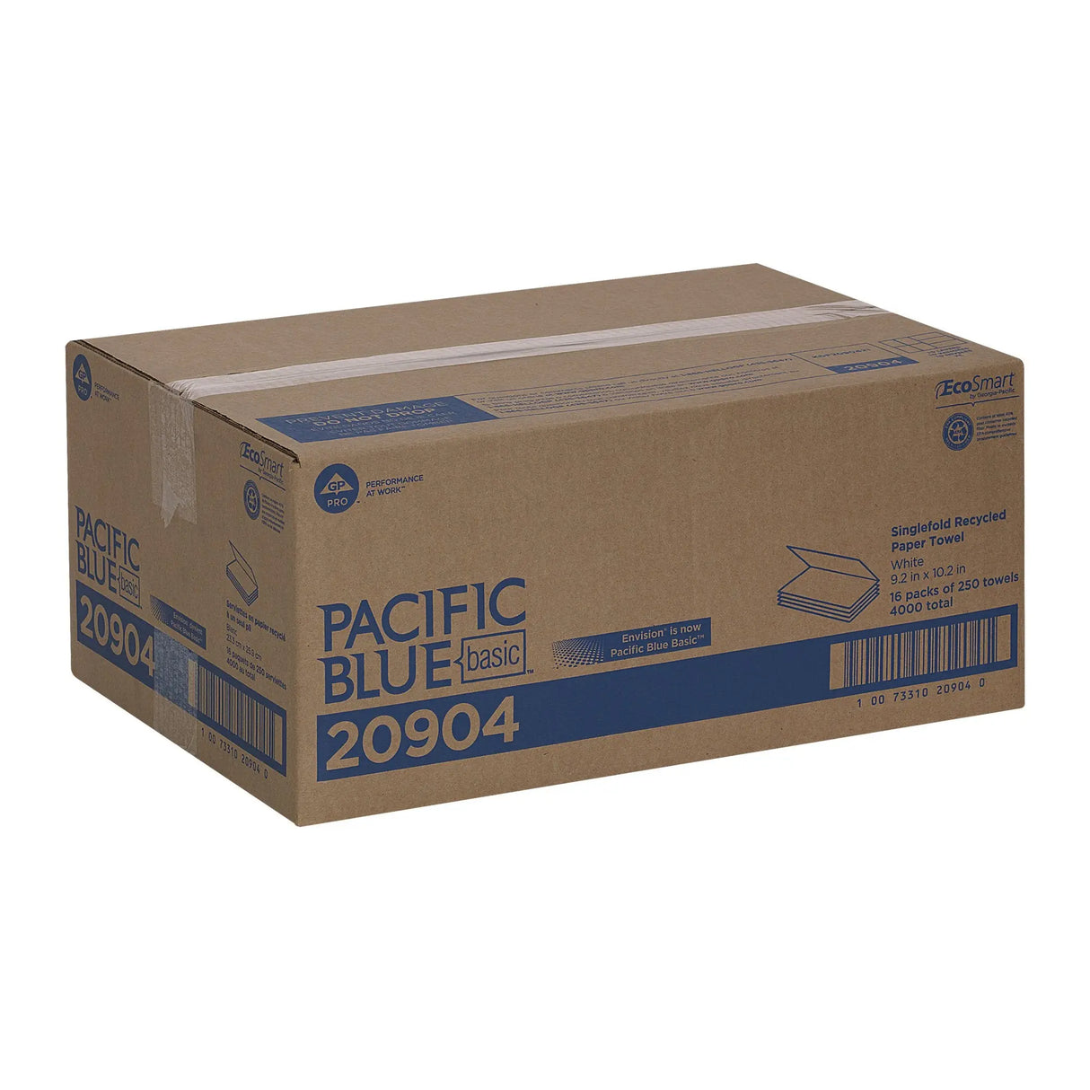 Pacific Blue Basic™ Single-Fold Paper Towel, 250 Sheets per Pack Pacific Blue Basic™