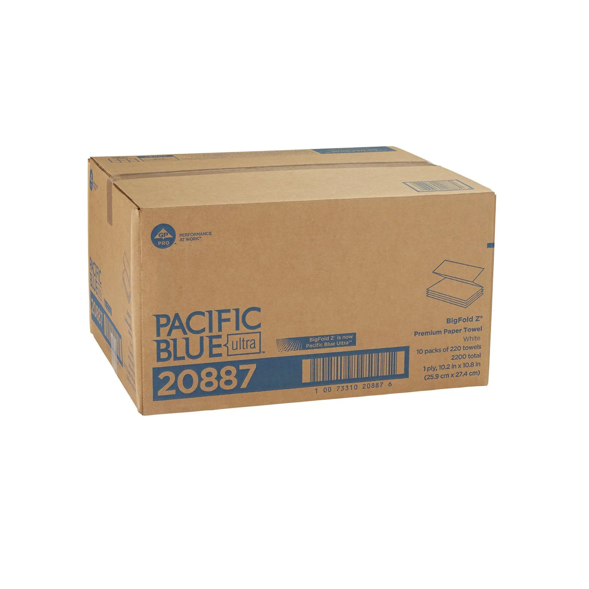 Pacific Blue Ultra™ Bigfold Z® Paper Towel, 220 Sheets per Pack, 10 Packs per Case Pacific Blue Ultra™