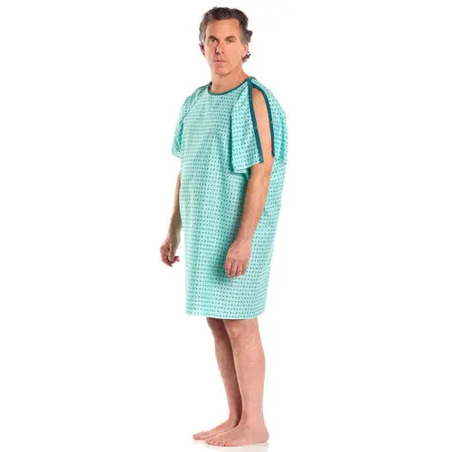 Patient I.V. Gown Geometric Print Complete Medical